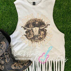 🔴CLOSE OUT | Long Live Nashville Fringe Muscle Tank